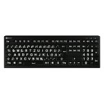LogicKeyboard XL-Print Astra 2 White on Black DE (PC)