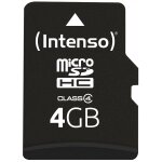 CARD 4GB Intenso MicroHC 21MB/s +Adapter