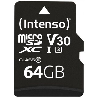CARD Intenso Speicherkarte microXC Professional 64 GB