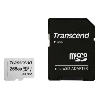 CARD microSD Card 256GB Transcend sdxc USD300S-A w/Adapter