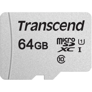 CARD microSD Card 64GB Transcend SDXC USD300S (ohne Adapter)