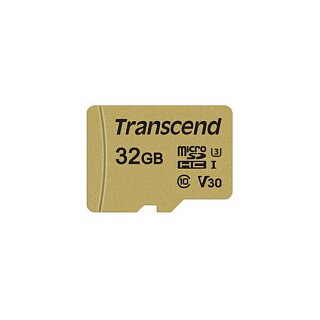 CARD microSD Card 32GB Transcend SDHC USD500S w/Adapter