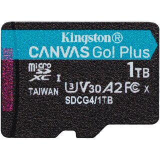 CARD Kingston 1TB microXC Canvas Go Plus Gen4 200R A2 U3 Single Pack w/o ADP