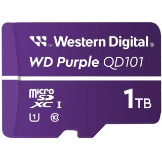 CARD WD Purple 1TB Surveillance microSD XC Class - 10 UHS 1