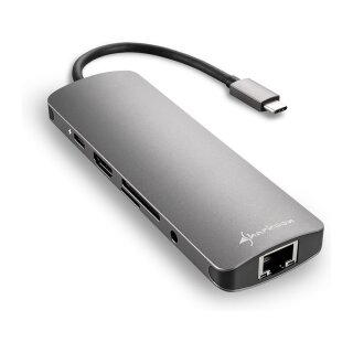 Sharkoon USB 3.0 Type C Combo Adapter (dunkelgrau)