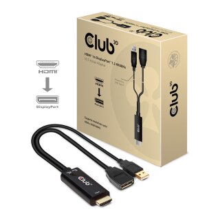 Club3D Adapter HDMI 2.0 > DP 1.2 4K60Hz HDR aktiv St/Bu retail