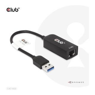Club3D Adapter USB 3.2 Typ A > RJ45 2.5Gb