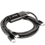 Club3D Ladekabel USB Typ C > 2x Typ C 1.83m 100W St/St