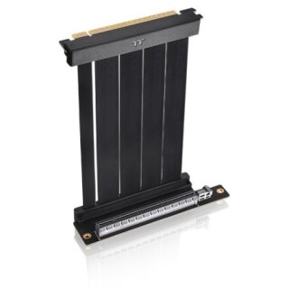 Thermaltake PCI-E 4.0 Dual 90 Degree Riser Cable 130mm 90 Adapter Black