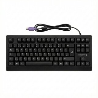 Cherry Compact corded Keyboard PS/2 USB Black (DE)