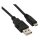 Kabel USB 2.0 A-B Micro 2.0m schwarz