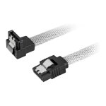 Sharkoon Kabel SATA III 90° sleeve 0.45m weiß