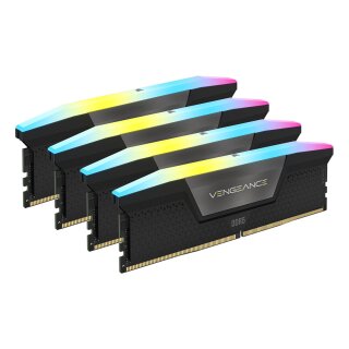 64 GB Corsair DIMM 6600 (4x 16 GB) Quad-Kit (schwarz. CMH64GX5M4B6600C32. Vengeance RGB. INTEL XMP)