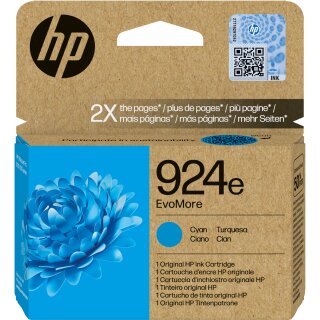 HP 924e EvoMore Cyan Original Ink Cartridge