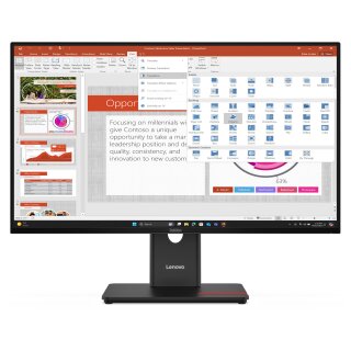 68,6cm/27" (1920x1080) Lenovo ThinkVision T27-40 16:9 IPS 4ms 120Hz HDMI DisplayPort VGA USB-C USB-Hub VESA Black