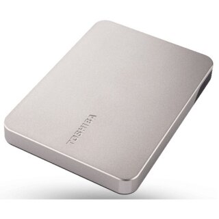 Toshiba Storage Canvio Flex 1TB, Externe Festplatte (hellsilber, USB-C / USB-A)