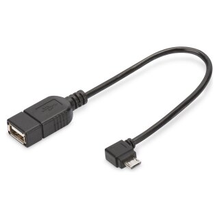 DIGITUS USB Adapter/Konverter,OTG,micro B/St-A/Bu,0,15m,sw