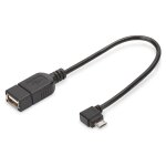 DIGITUS USB Adapter/Konverter,OTG,micro B/St-A/Bu,0,15m,sw
