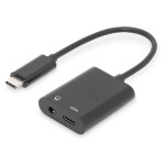 DIGITUS USB 3.1 Verteilerkabel Typ C-Klinke St/Bu/Bu 0.2m sw