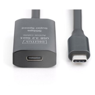 DIGITUS Verlängerungskabel USB-C->USB-C St./Bu. 5G 5,00m