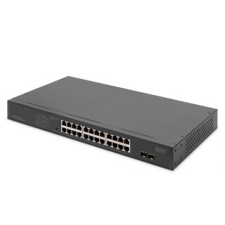 DIGITUS Switch 24-Port Gigabit Unmanaged schwarz