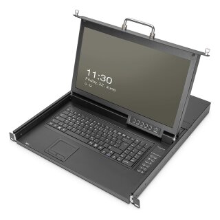 DIGITUS Modulare Konsole 17"HD LCD,8-port CAT5 KVM US