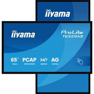 IIYAMA DS T6529AS 164cm PCAP TOUCH 65/3840x2160/2xHDMI/USB/USB-C 24/7