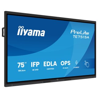 IIYAMA DS TE7515A 189.3cm IPS TOUCH 75/3840x2160/2xHDMI/DP/5xUSB/USB-C