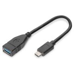 DIGITUS USB Type-C Adapter/Konverter,OTG,Type-C auf A,0,15m,