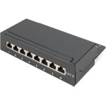 DIGITUS Patchpanel 1HE 8-Port Cat6 geschirmt schwarz