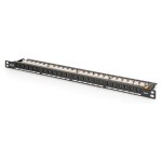 DIGITUS Patchpanel 0,5HE 24-Port Cat6 ungeschirmt schwarz