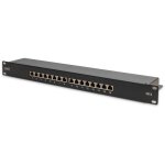 DIGITUS Patchpanel 1HE 16-Port Cat6 geschirmt schwarz