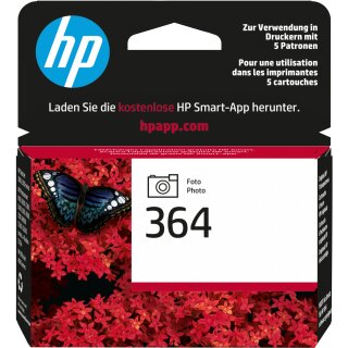 HP 364 original Ink cartridge CB317EE BA1 photo black standard capacity 3ml 1-pack with Vivera Ink cartridge