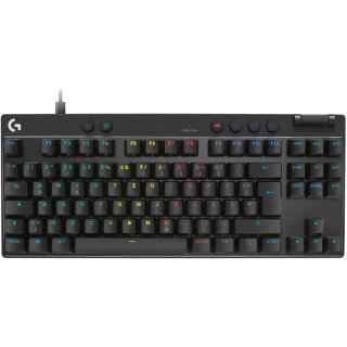 Logitech PRO X TKL RAPID Schwarz . Kabelgebundene Gaming-Tastatur. Magnetische Analog-Switches. Rapid-Trigger. LIGHTSYNC RGB