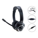 CONCEPTRONIC Headset Klinke Mikro,int.Bed.Stereo 2.0m sw