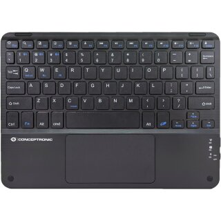 CONCEPTRONIC Wireless Tastatur, QWERTY-Layout US/EN 10" sw
