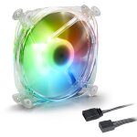 120mm Sharkoon SHARK Disc PWM RGB Fan (transparent, 120 mm)