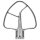 Kitchenaid KSM5THFBSS Edelstahl Flachrührer für 5KSM175-185