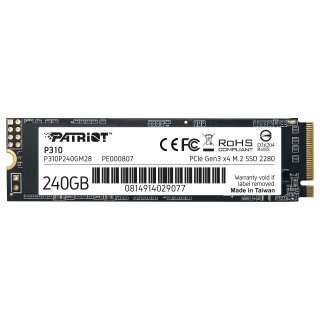 M.2 Patriot P310 240 GB (PCIe 3.0 x4, NVMe 1.3, M.2 2280)
