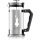 Bialetti Preziosa French-Press - Kaffee- und Teebereiter - silber/schwarz - Edelstahl/Glas - 1l