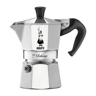 Bialetti Mokka-Kanne 0,4 l Moka Induktion Edelstahl - Aluminium
