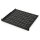 1HE Fachboden fr Auenmontage. Perforiert. Farbe schwarz RAL 9005. 400x44mm. Belastbar bis zu 15kg