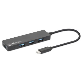 MANHATTAN 4-Port USB 3.2 Gen 1 Hub C-Stecker auf 4x A-Buchse