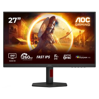 68,6 cm/27" (2560×1440) AOC 27G4ZR 16:9 QHD Fast IPS 1 ms 240 Hz HDMI 2.0 DisplayPort VESA Black