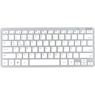 INCA Tastatur IBK-569BT BT 3.0 ultradünn, Multimedia, 10m silver
