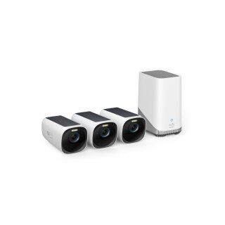 eufyCam S330 (eufyCam 3) - Videoserver + Kamera(s) - drahtlos (Wi-Fi) - 3 Kamera(s) - CMOS - wei, Schwarz