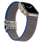 Premium Armband für Apple Watch, Grau/Blau, 44mm,...