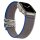 Premium Armband für Apple Watch, Grau/Blau, 44mm, 45mm, 42mm (Series 1/2/3), 49mm, 46mm, GA-MAG-BNDA-P-CGBL