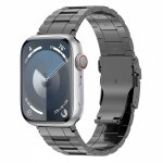 Premium Armband für Apple Watch, Schwarz/Grau, 44mm,...