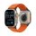 Premium Plus Armband für Apple Watch, Orange/Schwarz, 44mm, 45mm, 42mm (Series 1/2/3), 49mm, 46mm, GA-MAG-BNDA-PP-OML